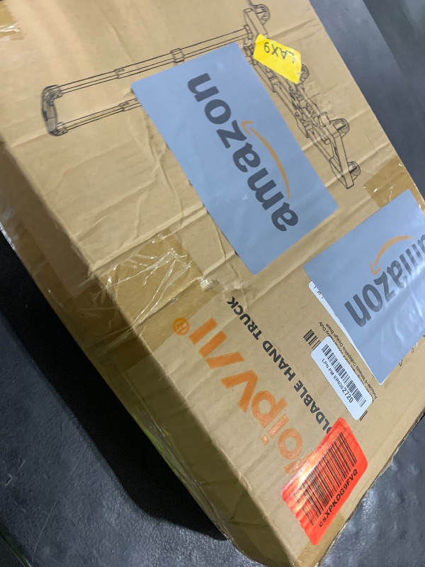 Photo 1 of Voipvvii Folding Hand Truck 500lbs, Portable Heavy Duty Dolly Cart, 6 Wheels Collapsible Luggage Cart with 2 Elastic Ropes - Compact Trolley Cart for Easy Moving - Ideal Hand Cart for Travel and More