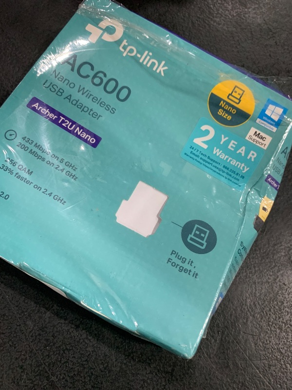 Photo 1 of TP-Link Nano AC600 USB WiFi Adapter(Archer T2U Nano)- 2.4G/5G Dual Band Wireless Network Transceiver for PC Desktop, Travel Size, Supports Windows (11,10, 8.1, 8, 7, XP/Mac OS X 10.9-10.14)