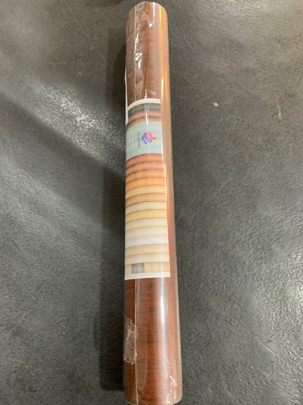 Photo 1 of Abyssaly Wood Contact Paper, Red Brown Wood Peel and Stick Wallpaper, Self Adhesive Removable Wooden Look Grain Contact Paper for Cabinets Drawer Countertop 11.8 in X 78.7 in
