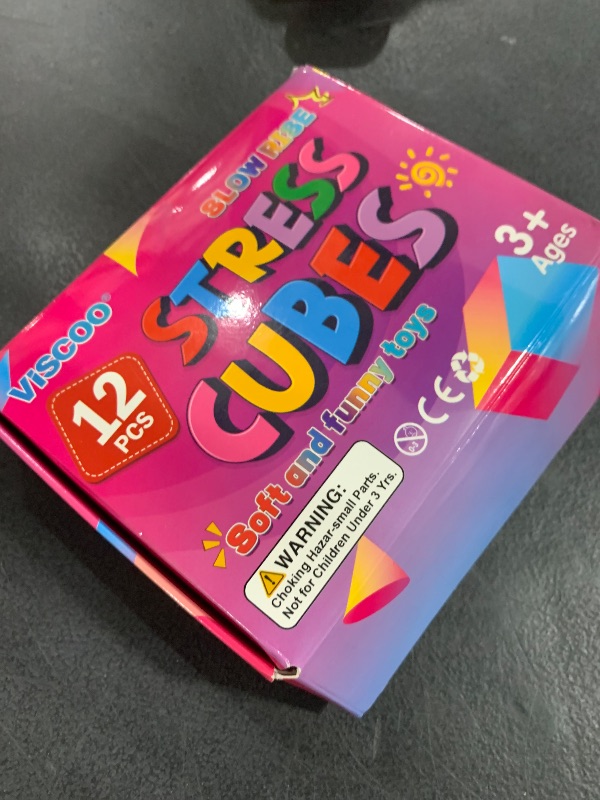 Photo 1 of 12 Pack Slow Rising Stress Cube, Dough Stress Balls Squishy Fidget Toys for Anxiety Relief, Soft Fidget Cube, Pull Stretch Squishy Toys for Classroom Prize, Party Favors for Kids Adults