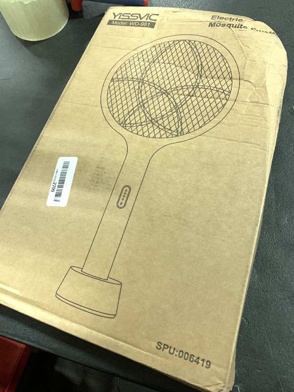 Photo 1 of YISSVIC Electric Fly Swatter Bug Zapper Racket Dual Modes Mosquito Killer with Purple Mosquito Light Rechargeable for Indoor Home Office Backyard Patio Camping