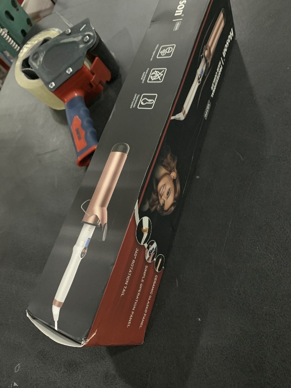 Photo 1 of Hoson 2 Inch Curling Iron Large Barrel, Long Barrel Curling Wand Dual Voltage, Ceramic Tourmaline Coating with LCD Display, Glove Include