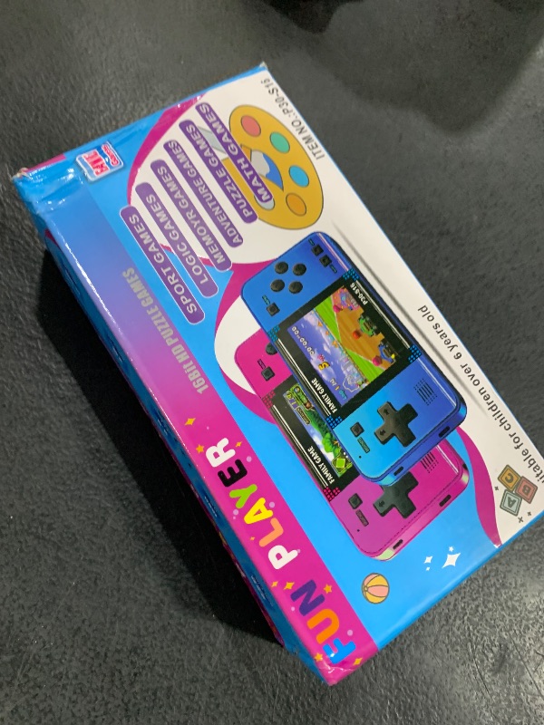 Photo 1 of Handheld Game for Kids -Preloaded 220 Retro Video Games, Portable Gaming Player with Rechargeable Battery 3.0" LCD Screen, Mini Arcade Electronic Toy Gifts for Boys Girls (Blue)