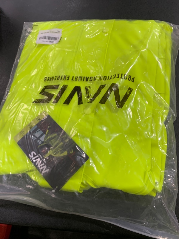 Photo 1 of NAVIS MARINE Rain Suits for Men Heavy Duty Workwear Waterproof Jacket with Pants 3 Pieces (EN471 Yellow, Large)
