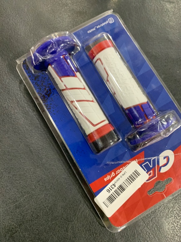 Photo 1 of PIVOTRAX GRIPi Handlebar Grips – Triple Color Injection (Red/Blue/White), Fit for Dirt Bikes & E-Dirt Bikes, Anti-Slip, Durable Motorcycle Grips