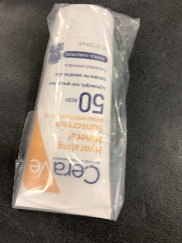 Photo 1 of CeraVe 100% Mineral Sunscreen SPF 50 with Zinc Oxide & Titanium Dioxide, Hyaluronic Acid & Ceramides, Oil Free & Non-Greasy, Hydrating Mineral Sunscreen For Body, 5 oz