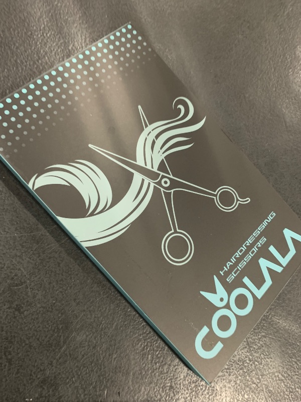 Photo 1 of COOLALA Stainless Steel Hair Cutting Scissors Thinning Shears 6.5 Inch Professional Salon Barber Haircut Scissors Family Use for Man Woman Adults Kids