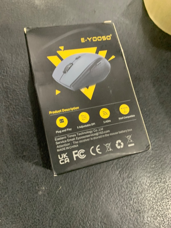 Photo 1 of E-YOOSO Wireless Mouse for Laptop, Portable Optical Computer Mouse, 6 Buttons, Cordless 2.4GHz with USB Receiver, 5-Level 4800 DPI, 18 Months Battery Life for PC Chromebook Windows Mac