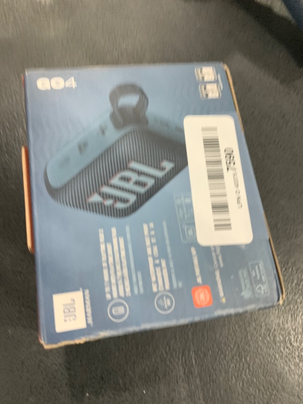 Photo 1 of JBL Go 4 - Ultra-Portable, Waterproof and Dustproof Bluetooth Speaker, Big Pro Sound with Punchy bass, 7-Hour Built-in Battery, Made in Part with Recycled Materials (Blue)