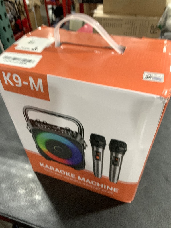 Photo 1 of Karaoke Machine, Portable Bluetooth Speaker with 2 Wireless Microphones for Adults & Kids with Lights, Karaoke Microphone with PA System Supports USB/TF/REC/FM/AUX for Home Party Home System Packages
