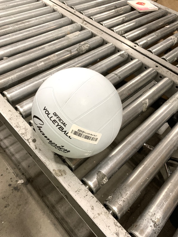 Photo 1 of Champion Sports Rubber Volleyball, Official Size, for Indoor and Outdoor Use - Durable, Regulation Volleyballs for Beginners, Competitive, Recreational Play - Premium Volleyball - White, VR4