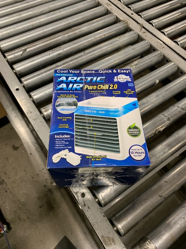 Photo 1 of Arctic Air Pure Chill 2.0 Evaporative Air Cooler by Ontel - Powerful, Quiet, Lightweight and Portable Space Cooler with Hydro-Chill Technology For Bedroom, Office, Living Room & More,Blue
