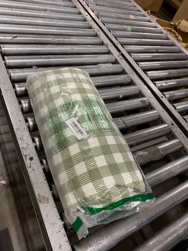 Photo 1 of ZAZE Extra Large Picnic Outdoor Blanket, 80''x80'' Waterproof Foldable Blankets Gingham Picnic Mat for Beach, Camping Grass Lawn Park Accessories Cute Couple Gifts Ideas Wedding Registry(Green White)