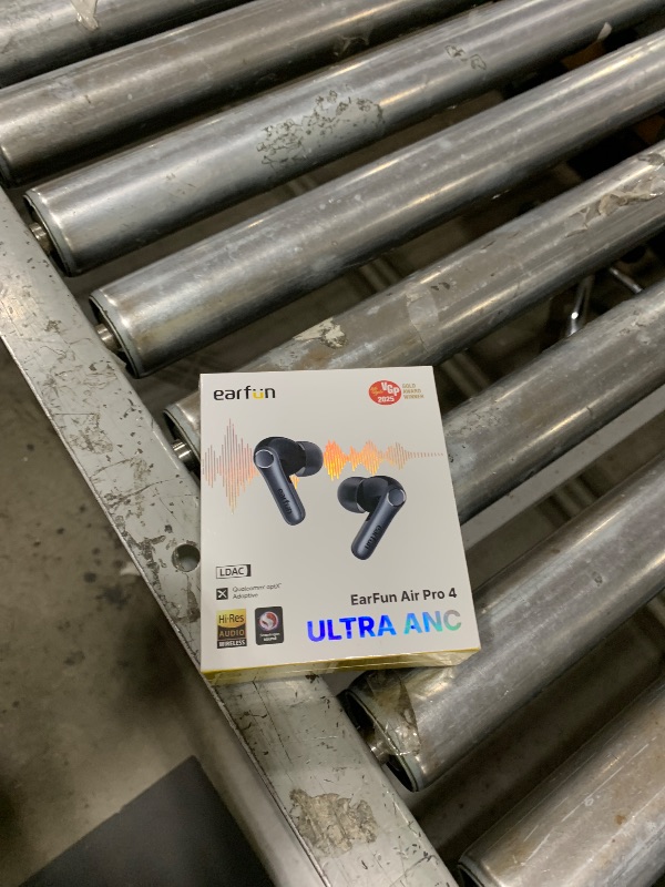 Photo 1 of EarFun Air Pro 4 Adaptive Hybrid Noise Canceling Wireless Earbuds, Qualcomm Snapdragon Sound, aptX™ Lossless, 6 Mics AI CVC 8.0 Call, LDAC Hi-Res Audio, 52H Playtime, Bluetooth 5.4, in-Ear Detection