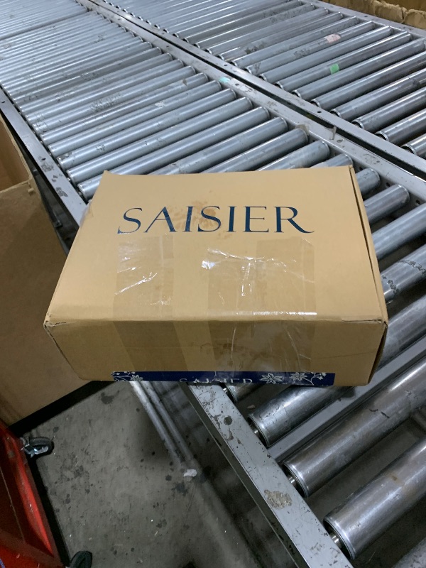 Photo 1 of Saisier Grey Goose Feather Down Comforter Oversized Queen, Premium All Season Duvet Insert, 750+ Fill Power 1200TC Cotton Blend Fabric Hotel Style Comforter, 48 Oz Lightweight (96x96, Dark Grey)