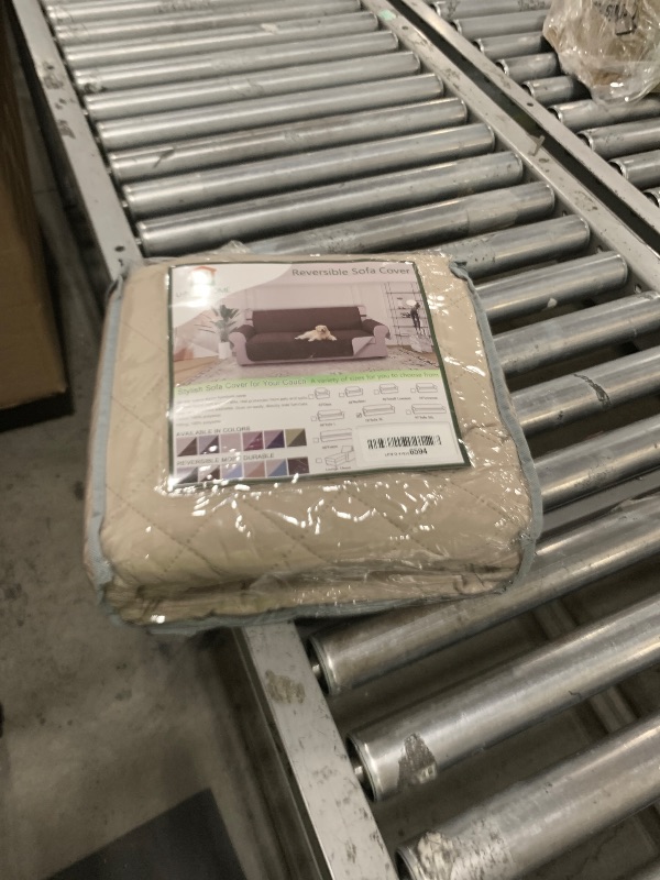 Photo 1 of U-NICE HOME Large Sofa Cover Reversible Couch Cover for Dogs with Elastic Straps Water Resistant Furniture Protector for Pets Couch Cover for 4 Cushion Couch (Oversized Sofa, Beige/Beige)