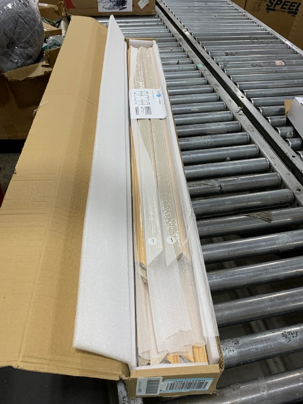Photo 1 of Art3d Pre-Cut Wall Molding Set of 6 pcs, Ready-to-Assemble Wainscoting Panels for Interior Wall Décor Living Room Bedroom Accent Wall - Installed with Glue, 3 Top 3 Bottom, Oak