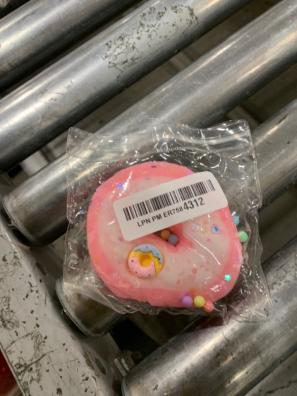 Photo 1 of Squishy Donut Toys, 3.15in Squeeze Cute Fake Donut Ball Soft TPR Fidget Stretchy Sticky Squishy Toys for Adults Party Decoration Food Props (Rose)