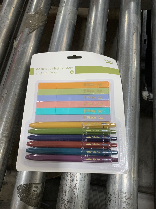 Photo 1 of Mr. Pen- Aesthetic No Bleed Highlighters & Gel Pens, 12 Pack, Colorful Bible Highlighters No Bleed, Colorful Ink Aesthetic Gel Pens
