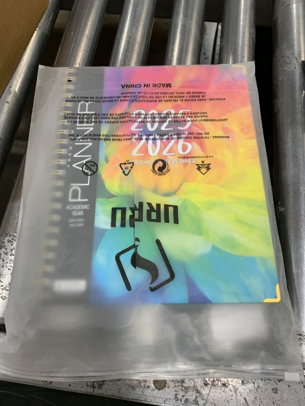 Photo 1 of HARDCOVER Academic Year 2025-2026 Planner: (June 2025 Through July 2026) 8.5"x11" Daily Weekly Monthly Planner Yearly Agenda. Bookmark, Pocket Folder and Sticky Note Set (Rainbow Petals)