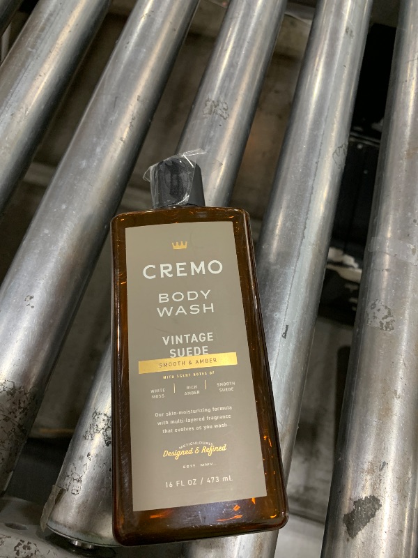 Photo 1 of Cremo Body Wash Men, A Vintage Suede with Notes of White Moss and Rich Amber, 16 Fl Oz