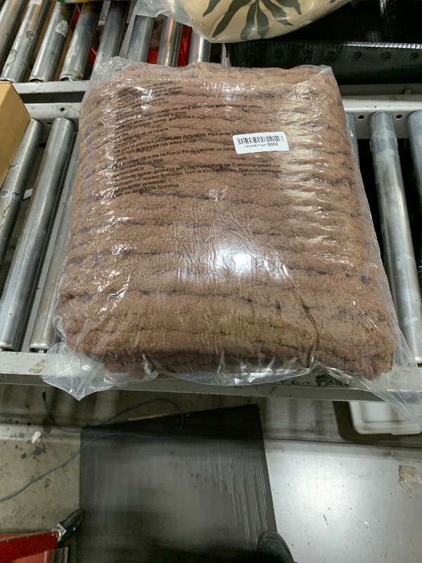 Photo 1 of Carriediosa Chunky Knit Throw Blanket 60" X 80" Twin, 100% Hand Made Large Chenille Loop Yarn Soft Fluffy Throws for Couch Sofa Bed, Big Crochet Cozy Heavy Thick Cable Woven Blanket, Cocoa Brown