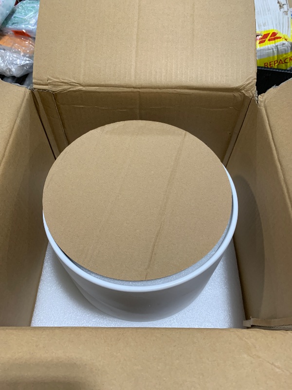 Photo 1 of LE TAUCI 6+8+10 Inch Ceramic Pots for Plants, Plant Pots Indoor with Drainage Hole and Plug, Planter Pots for Home Office Room Patio, Set of 3, White