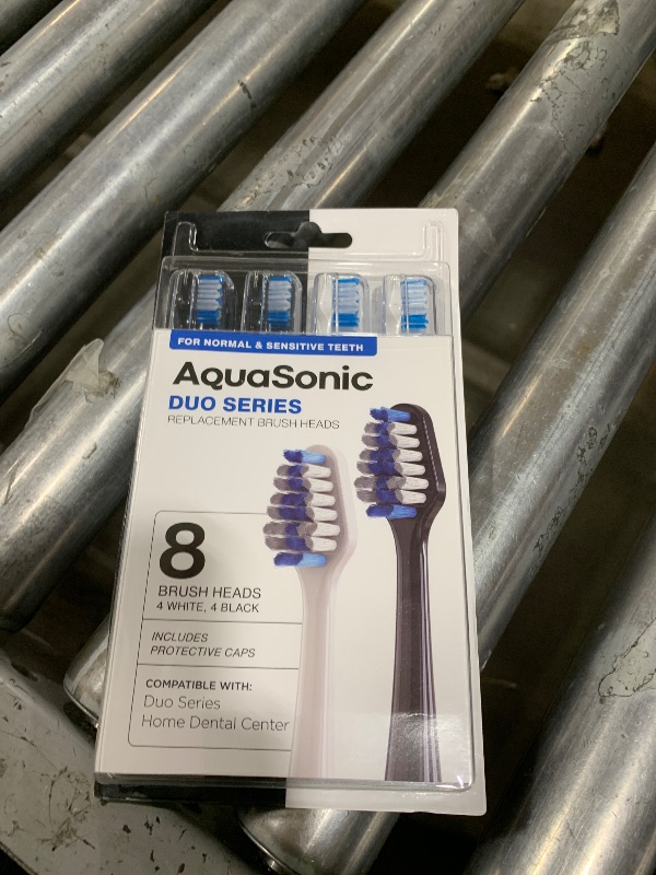Photo 1 of AquaSonic Duo Series Replacement Brush Heads | for Normal & Sensitive Teeth | Compatible with Duo Series & Home Dental Center Toothbrush Handles | NOT Compatible with Duo Series Pro