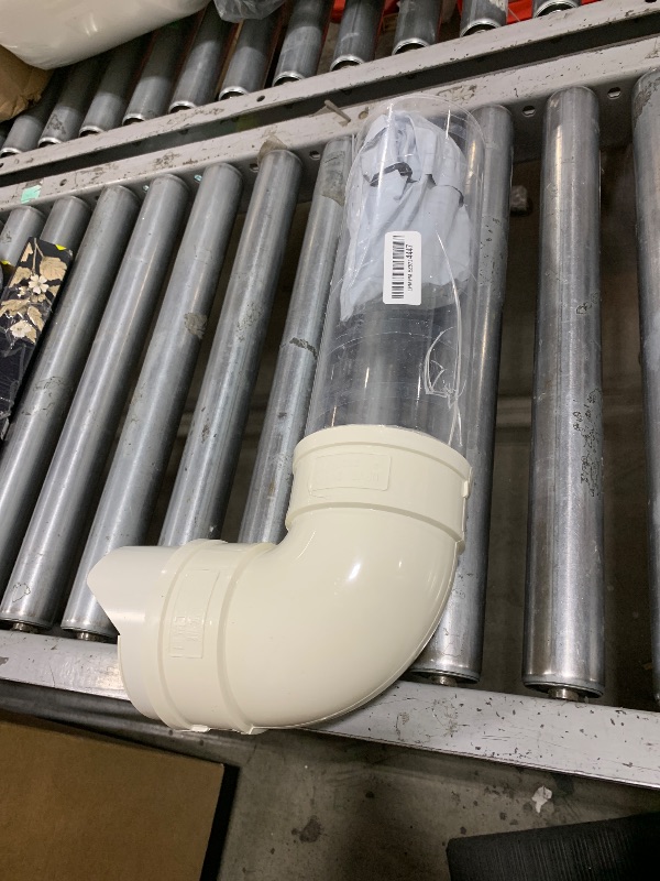 Photo 1 of PVC Chicken Feeder,Outdoor Automatic Chicken Feeder,Chicken feeders no Waste,Wall Mount Weatherproof Chicken Gravity Feeder (Transparent)
