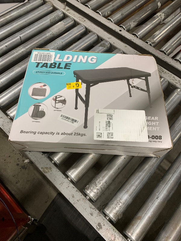 Photo 1 of KPR Retractable Small Folding Table and Stool Set, Portable Camping Foldable Table Lightweight Yet More Sturdy with Adjustable Stool for Outdoor Picnic, Beach, Camp, Also Ideal as Laptop Bed Desk
