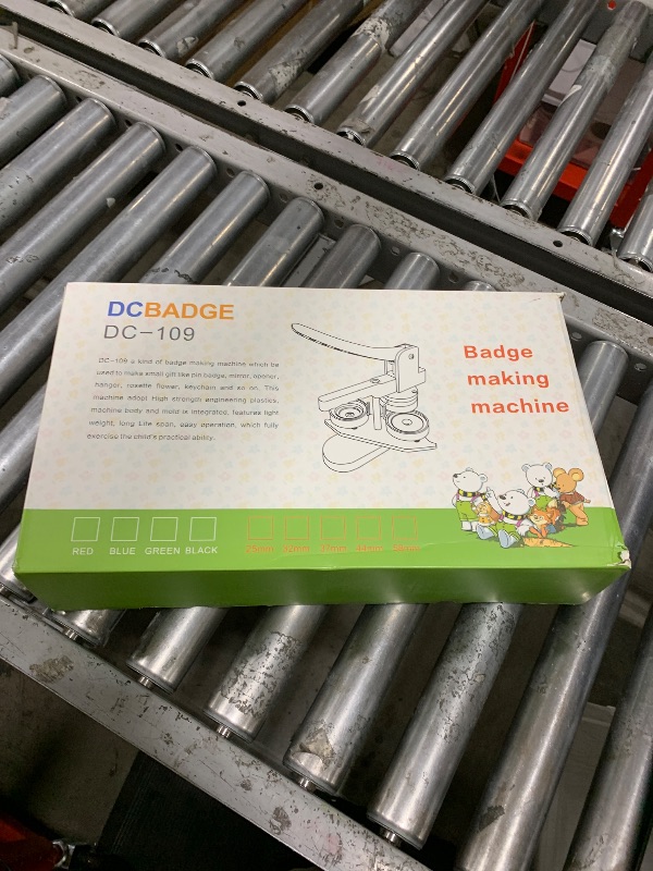 Photo 1 of Fridge Magnet Button Maker Machine, Square-Shaped Pin Maker Machine for Fridge Magnet, 50mm/1.97 inch DIY Pin Badge Button Press Machine with 100 Sets Button Maker Supplies
