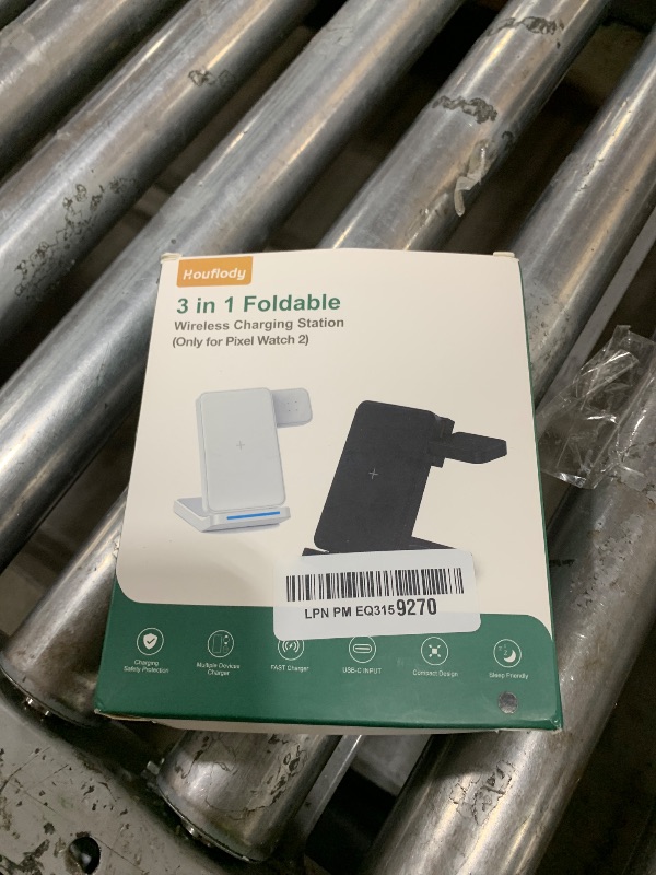 Photo 1 of Foldable Wireless Charger for Google Pixel Watch 3/2, 3 in 1 Fast Charging Station Stand for Pixel 10 Pro XL/10 Pro/9/8/7 Pro/8a/8/7/6 Pro and Buds (Not for Pixel Watch 4/1) with QC Adapter