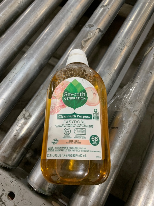 Photo 1 of Seventh Generation EasyDose Laundry Detergent, Ultra Concentrated: 66 Loads, Rose Scent, 23.1 Fl Oz