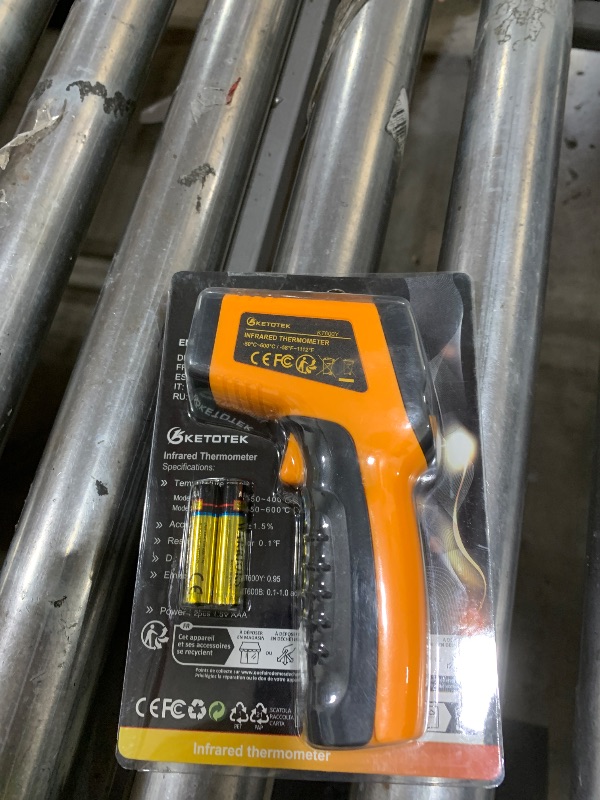Photo 1 of Ketotek Digital Infrared Thermometer Temperature Gun -58°F-1112 °F(-50°C - 600°C) Handheld Non Contact IR Laser Thermometer KT600Y for Cooking Meat Refrigerator Pool Pizza Oven BBQ Food