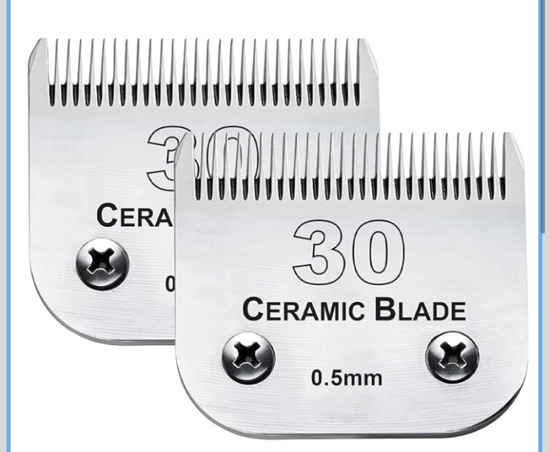Photo 1 of 2Pack 30 Blade Dog Grooming Clipper Blades Compatible with Andis/Wahl/Oster Dog Clippers,Detachable Stainless