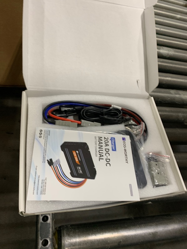 Photo 1 of ECO-WORTHY 12V 20A DC to DC Battery Charger with MPPT, Dual Input On-Board Battery Charger for Lead-Acid, LiFePO4 Battery, 16.4FT Cable for Switch Panel for RVs, Vehicles, Boats Solar System