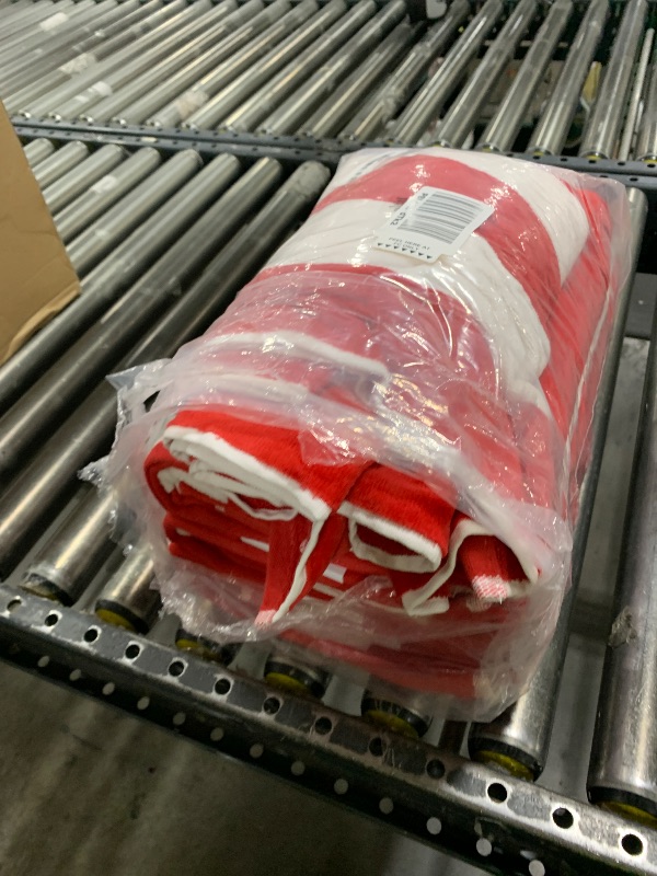 Photo 1 of 100% Cotton Velour Cabana Stripe Beach Towel Set 30" x 60" - Ultra Soft, Plush, & Highly Absorbent Towels for Pool, Beach, & Swimming. Marina Collection (4-Pack, Red)