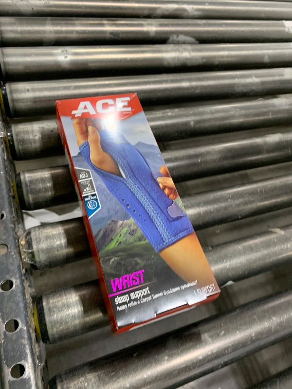 Photo 2 of ACE Night Wrist Sleep Support, Adjustable, Blue, Helps Provide Relief from Symptoms of Carpal Tunnel Syndrome, and other Wrist Injuries