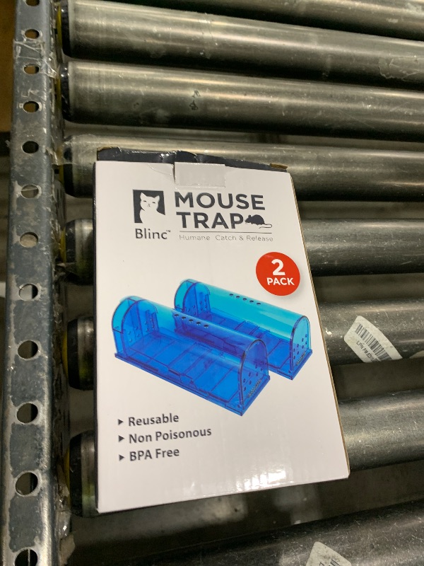 Photo 1 of Humane Mouse Trap | Catch and Release Mouse Traps That Work | Mice Trap No Kill for mice/Rodent Pet Safe (Dog/Cat) Best Indoor/Outdoor Mousetrap Catcher Non Killer Small Capture Cage (Blue)