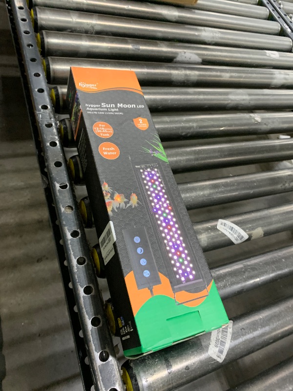 Photo 1 of hygger Sun Moon LED Aquarium Light, Full Spectrum Fish Tank Light Day-Night Dual Timer, Adjustable 6 Timer 10 Brightness 8 Colors for Planted Freshwater Tank (16W for 12~18in Long Tank)