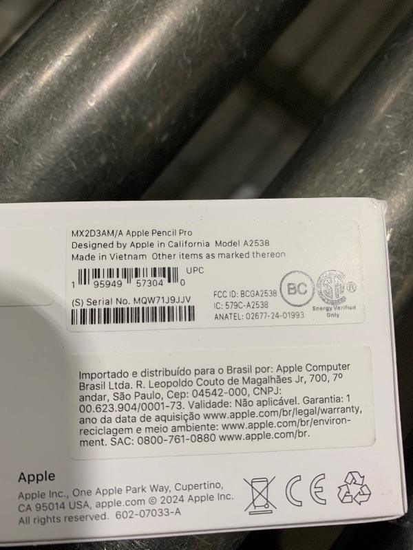 Photo 1 of Apple Pencil Pro: Latest Model - Device Compatibility Check Required - Pixel-Perfect Precision, Tilt and Pressure Sensitivity, Perfect for Note-Taking, Drawing, and Art. Charges and Pairs Magnetically