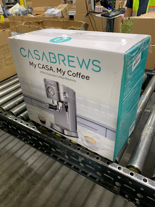 Photo 1 of CASABREWS CM5418 Espresso Machine 20 Bar, Compact Espresso Maker with Steam Milk Frother, Stainless Steel Coffee Machine with 34oz Removable Water Tank for Cappuccino, Latte, Silver