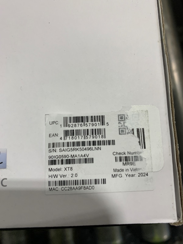 Photo 1 of ASUS ZenWiFi AX6600 Tri-Band Mesh WiFi 6 System (XT8 2PK) - Whole Home Coverage up to 5500 sq.ft & 6+ rooms, AiMesh, Included Lifetime Internet Security, Easy Setup, 3 SSID, Parental Control, White