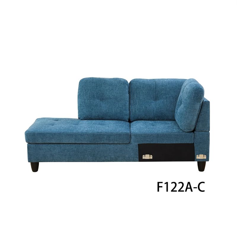 Photo 1 of (INCOMPLETE SET) Hommoo Living Room Furniture, Flannel Sectional Sofa, Modern L-Shaped Couch (See Notes)