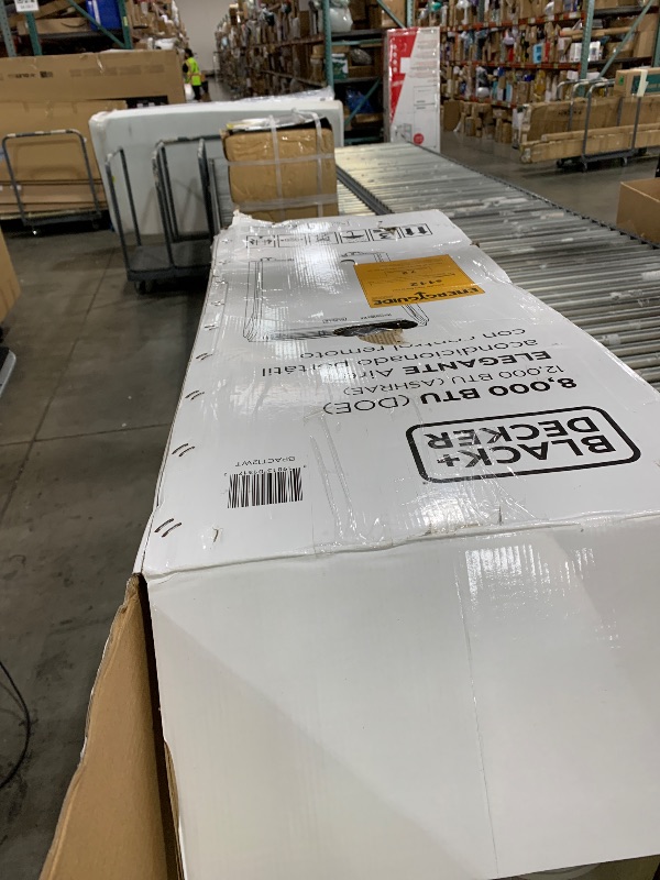 Photo 1 of BLACK+DECKER Portable Air Conditioner, 12,000 BTU (8,000 BTU SACC) for Rooms up to 550 Sq. Ft., Portable AC with Follow Me Remote Control and Window Kit, BPACT12WT, White
