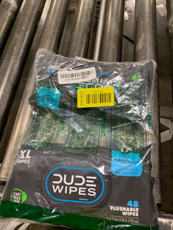 Photo 1 of DUDE Wipes - Flushable Wipes - 6 Pack, 288 Wipes - Unscented Extra-Large Adult Wet Wipes - Vitamin-E & Aloe - Septic and Sewer Safe