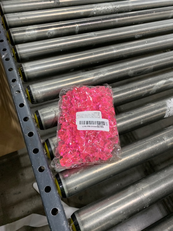 Photo 1 of WGV Acrylic Ice Rock Crystals Treasure Gems for Table Scatters, Vase Fillers, Wedding, Banquet, Party, Event, Birthday Decor (Approx 150 pcs per Bag), 1 Bag, 1 Pound, Hot Pink