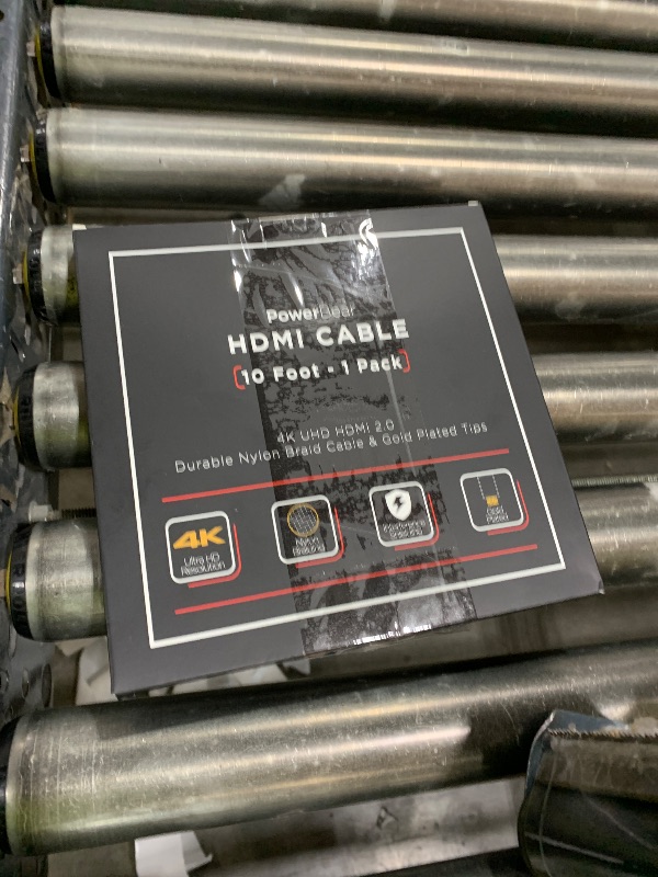 Photo 1 of PowerBear 4K HDMI Cable 10 ft | High Speed Hdmi Cables, Braided Nylon & Gold Connectors, 4K @ 60Hz, Ultra HD, 2K, 1080P, ARC & CL3 Rated | for Laptop, Monitor, PS5, PS4, Xbox One, Fire TV, & More
