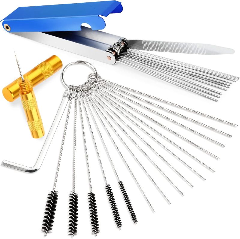 Photo 1 of Valchoose Premium Torch Tip Cleaner, Stainless Steel Carburetor Cleaning Kit Heavy Duty, Density Nylon for Motorcycle Jet Lawnmower Small Engine Welding Stove Airbrush Spray Gun