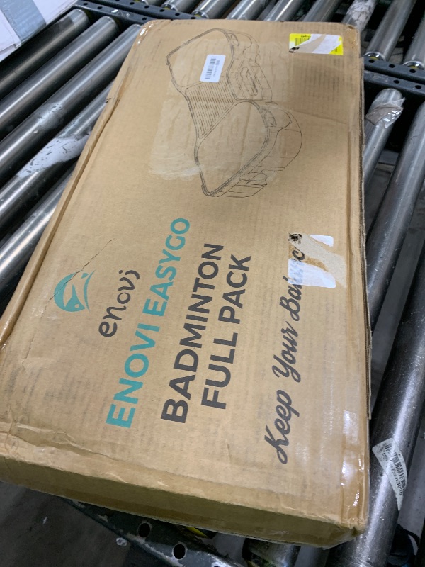 Photo 1 of ENOVI EasyGo Badminton Set, with Net, 4 Racket, 4 Birdies, Portable Storage Box, for Backyards, Outdoor Games, Yard Games